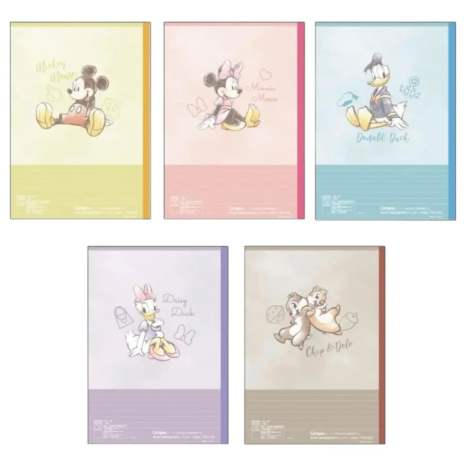 pack 5 cuadernos campus personajes mickey amigos soft disney 7 mm A Line