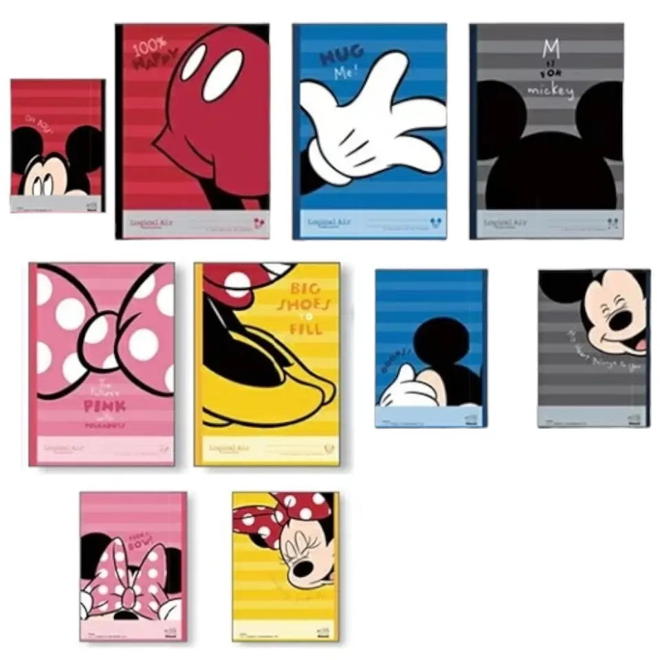 pack 5 cuadernos minnie mickey mouse disney colores 7mm A Line