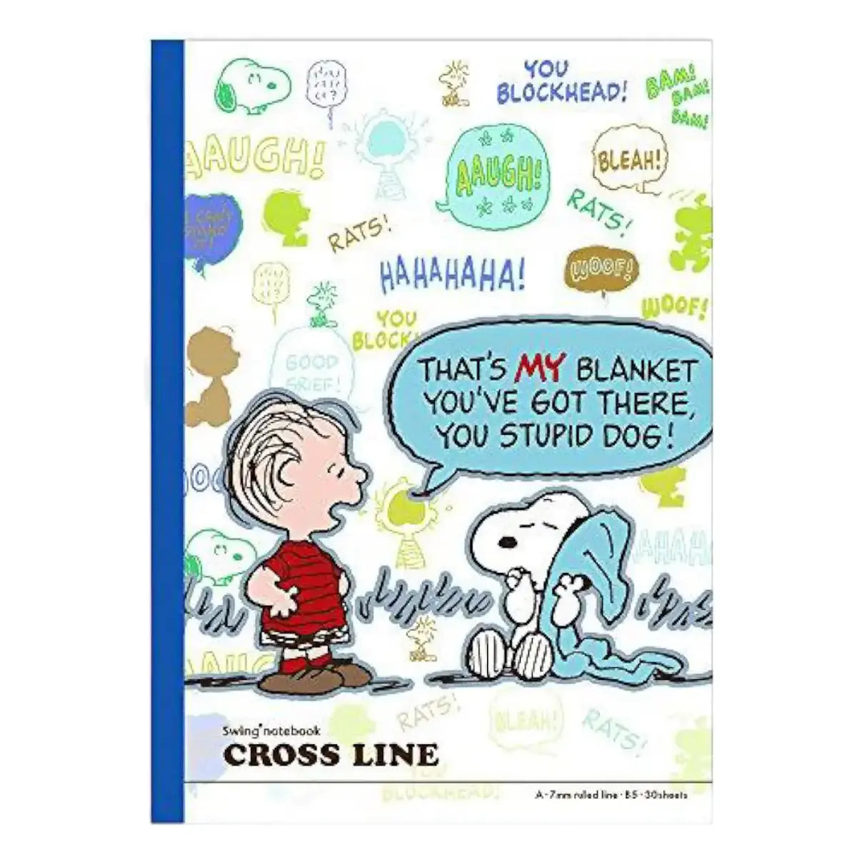 pack 5 cuadernos logical croos line snoopy expresiones 7mm A Line