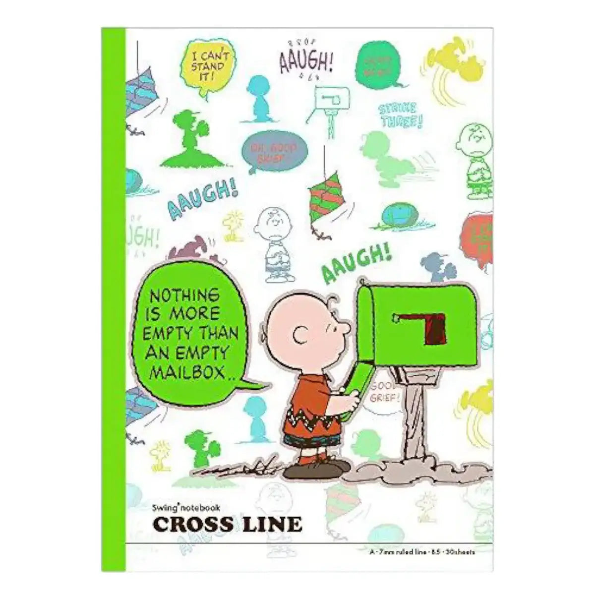 pack 5 cuadernos logical croos line snoopy expresiones 7mm A Line