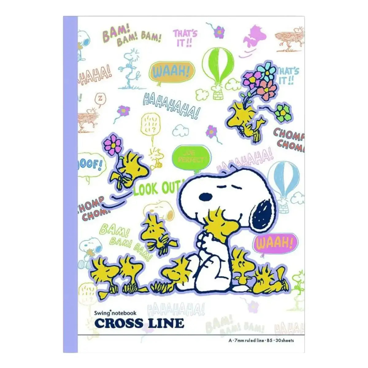 pack 5 cuadernos logical croos line snoopy expresiones 7mm A Line