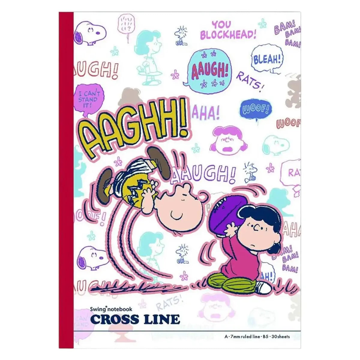pack 5 cuadernos logical croos line snoopy expresiones 7mm A Line