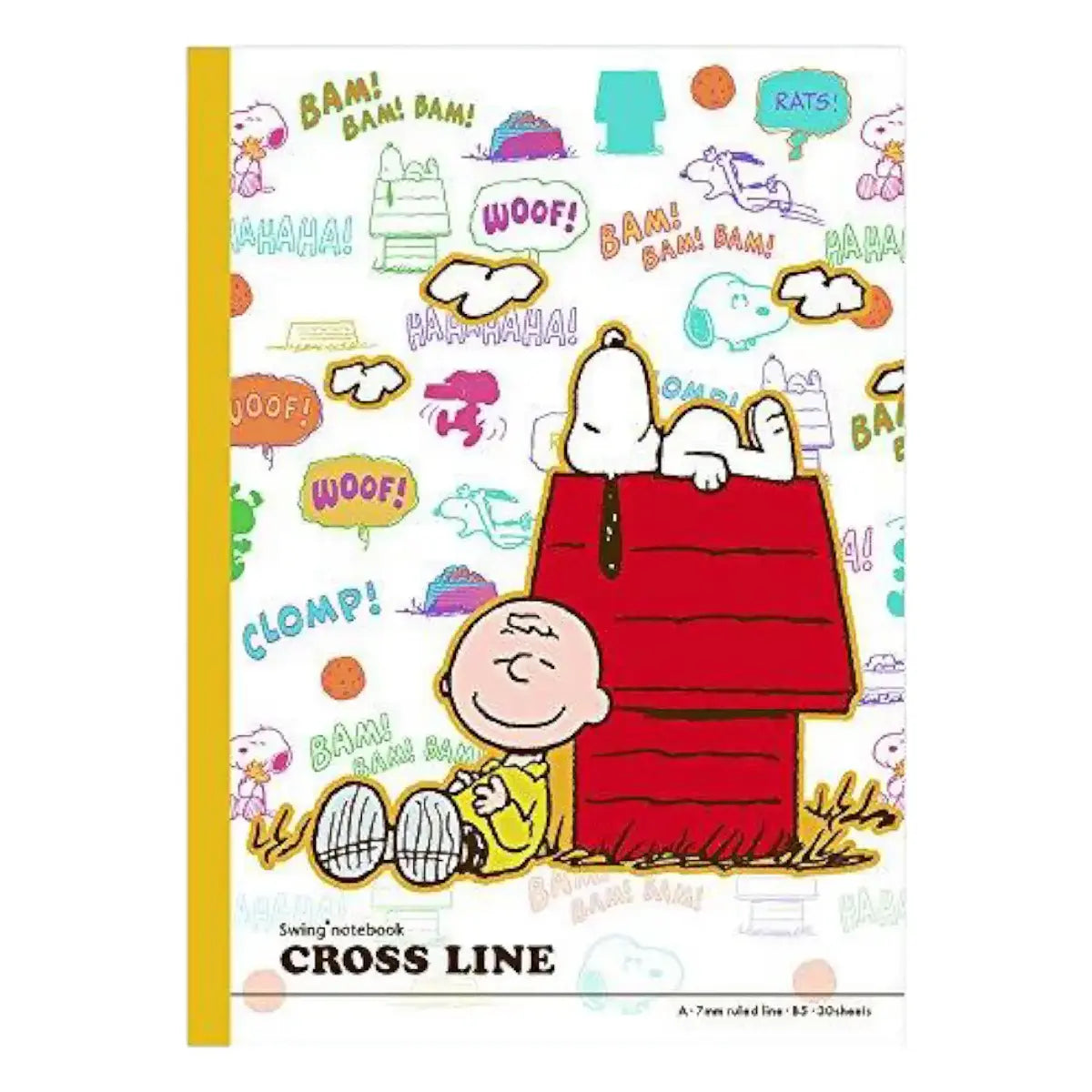 pack 5 cuadernos logical croos line snoopy expresiones 7mm A Line
