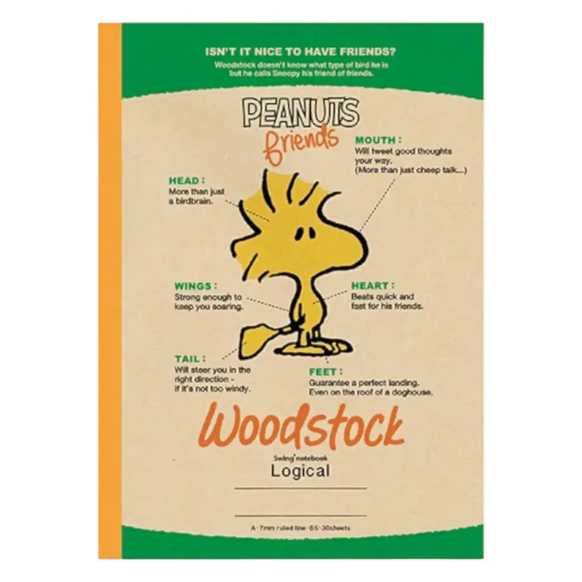 pack 5 cuadernos logical snoopy vintage 7mm A Line