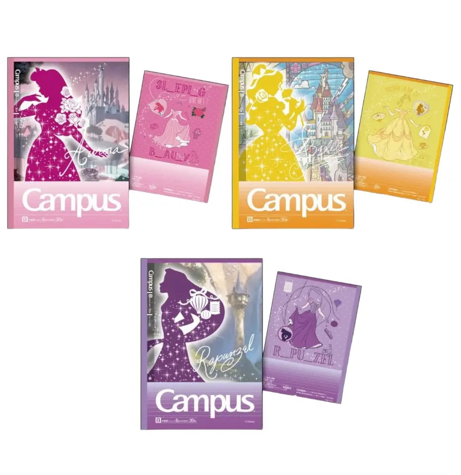 pack 5 cuadernos campus princesas disney edición limitada 6mm B Line