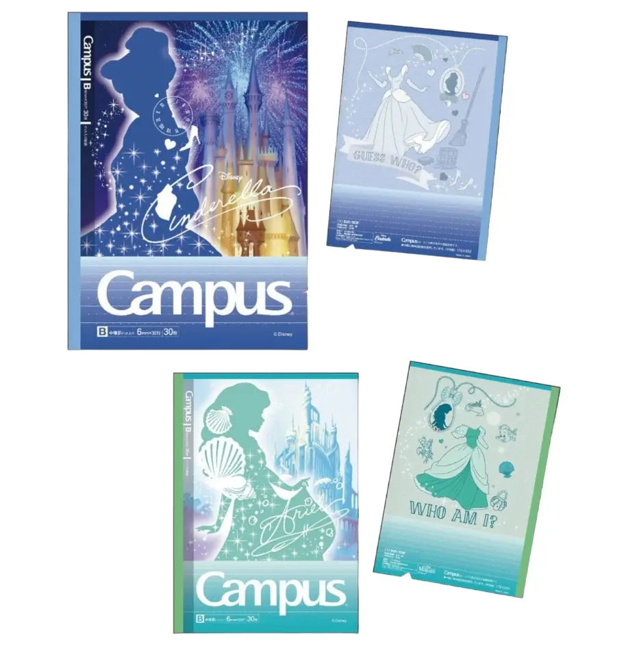 pack 5 cuadernos campus princesas disney edición limitada 6mm B Line