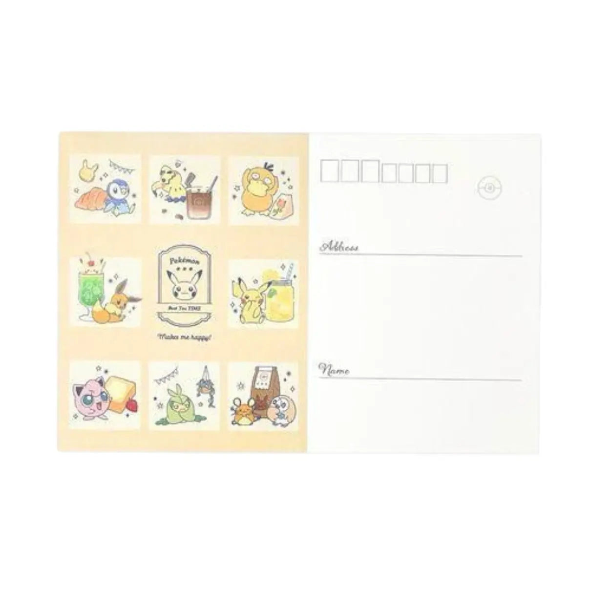 set de cartas y sobres pokémon (28 hojas / 14 sobres)