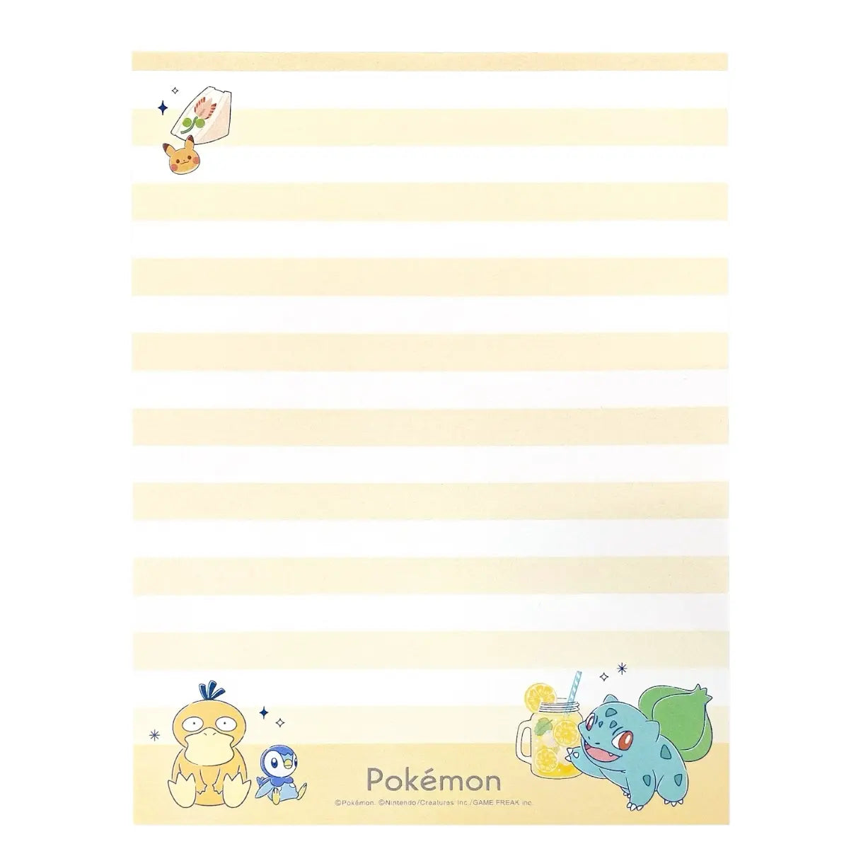 set de cartas y sobres pokémon (28 hojas / 14 sobres)