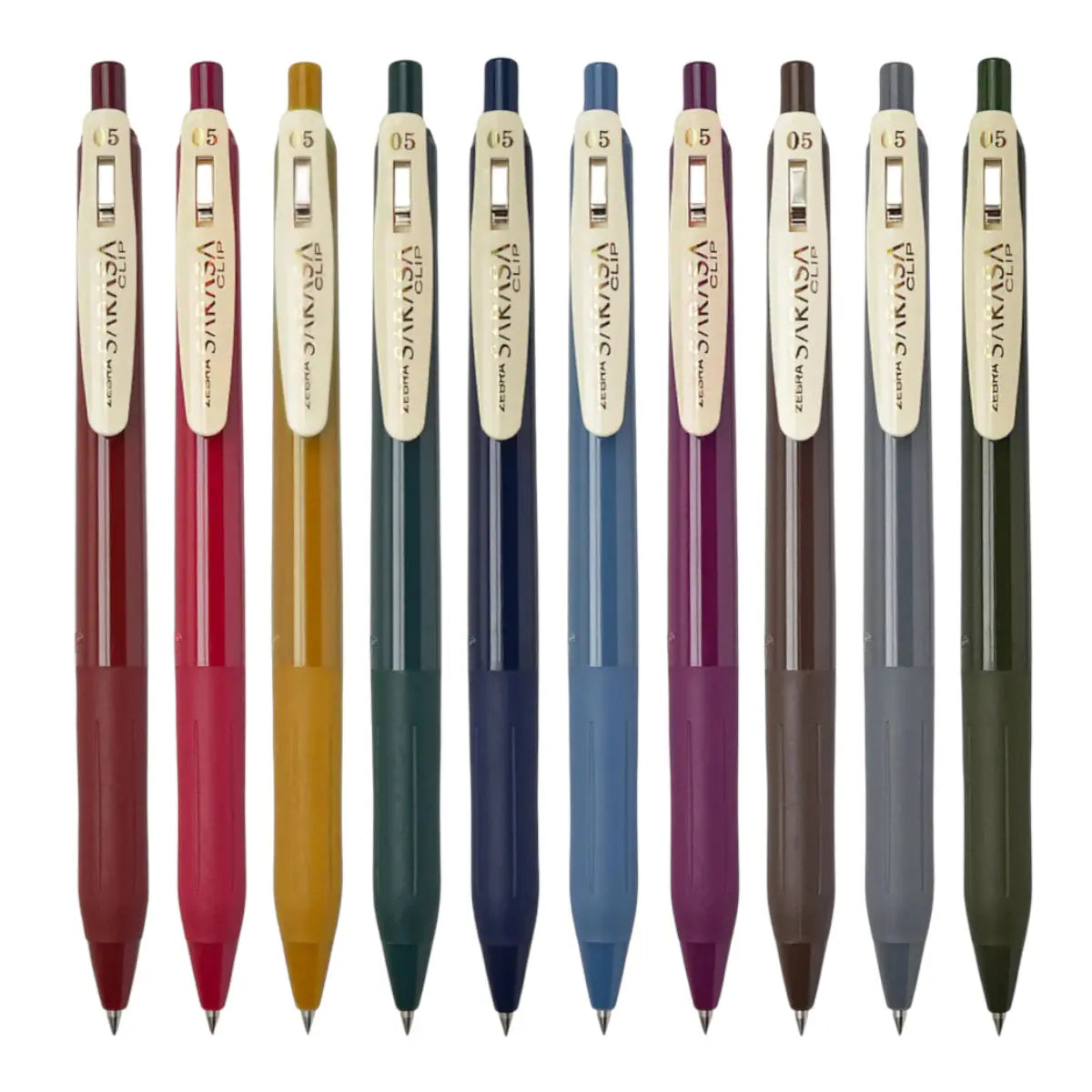 lápiz gel 0.5 mm zebra sarasa vintage