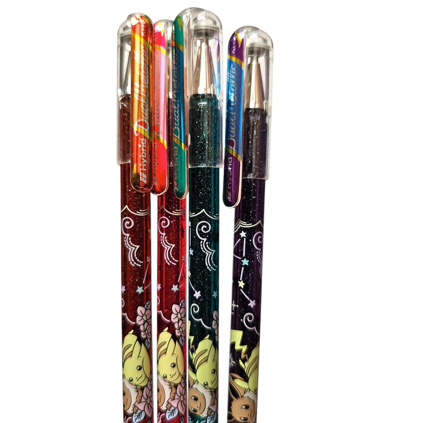 lápiz gel 1.0 mm pentel hydrid dual metallic pokemon