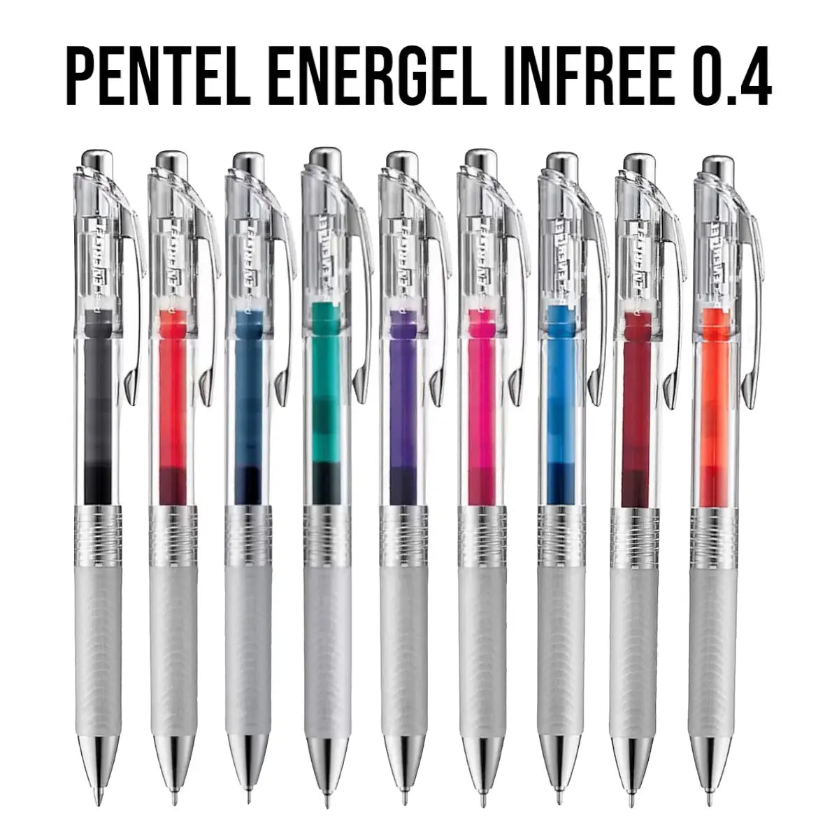 lápiz gel 0.4 mm pentel energel infree
