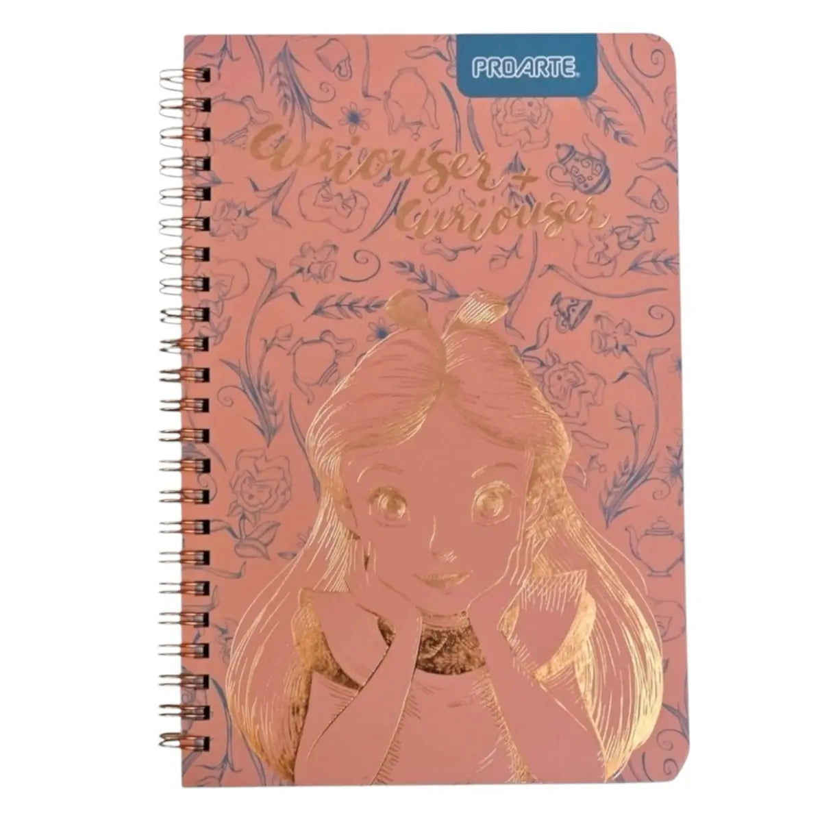 libreta a5 princesa alicia disney espiral