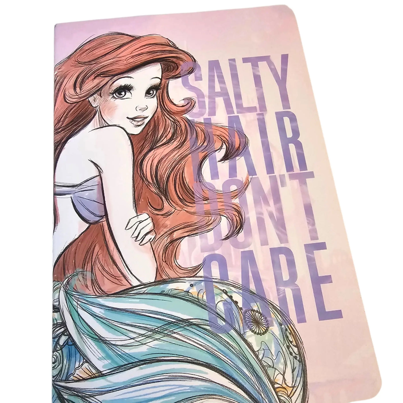 libreta a5 sirenita hojas blancas de líneas
