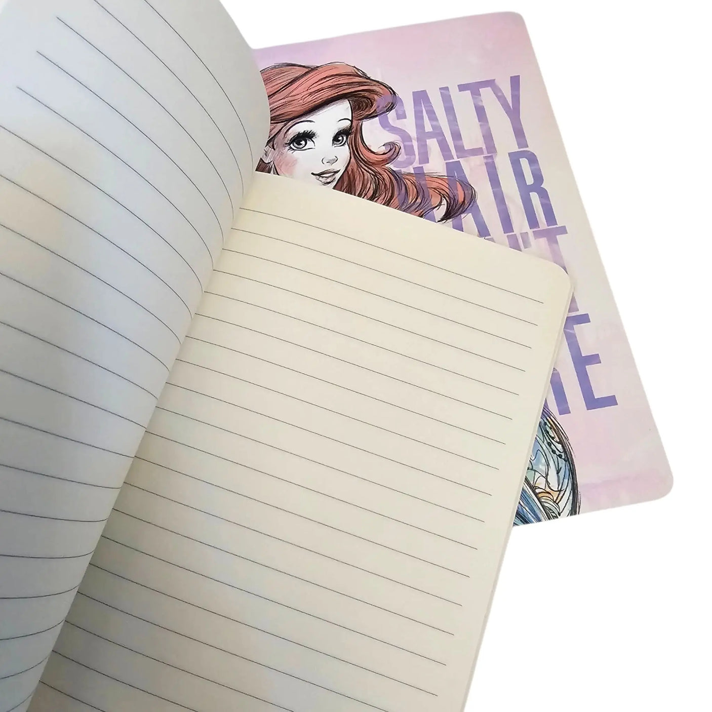 libreta a5 sirenita hojas blancas de líneas