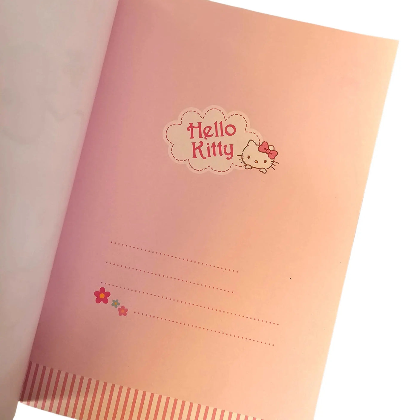 libreta hello kitty líneas de puntos a color