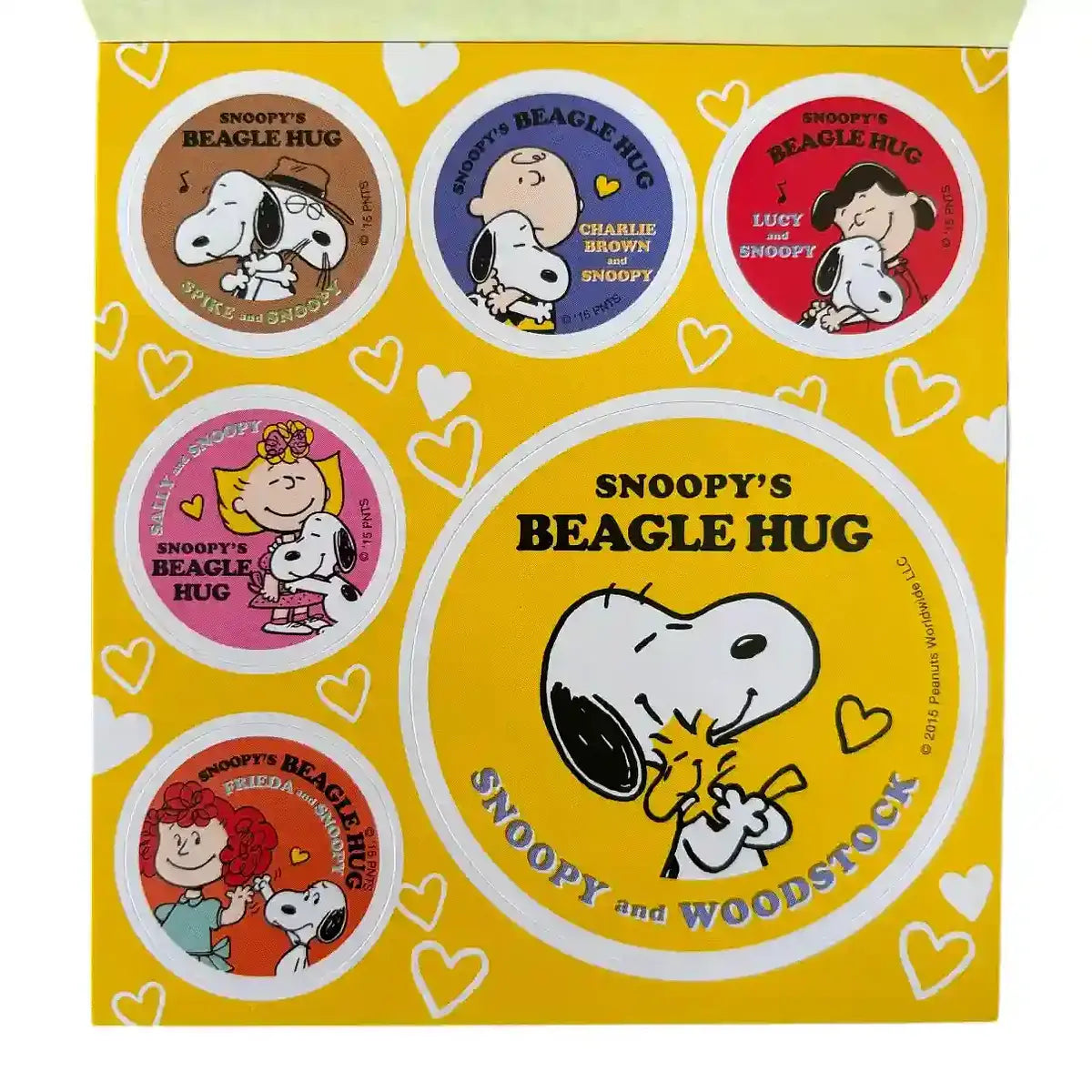 librito snoopy peanuts sticker edición limitada rosa