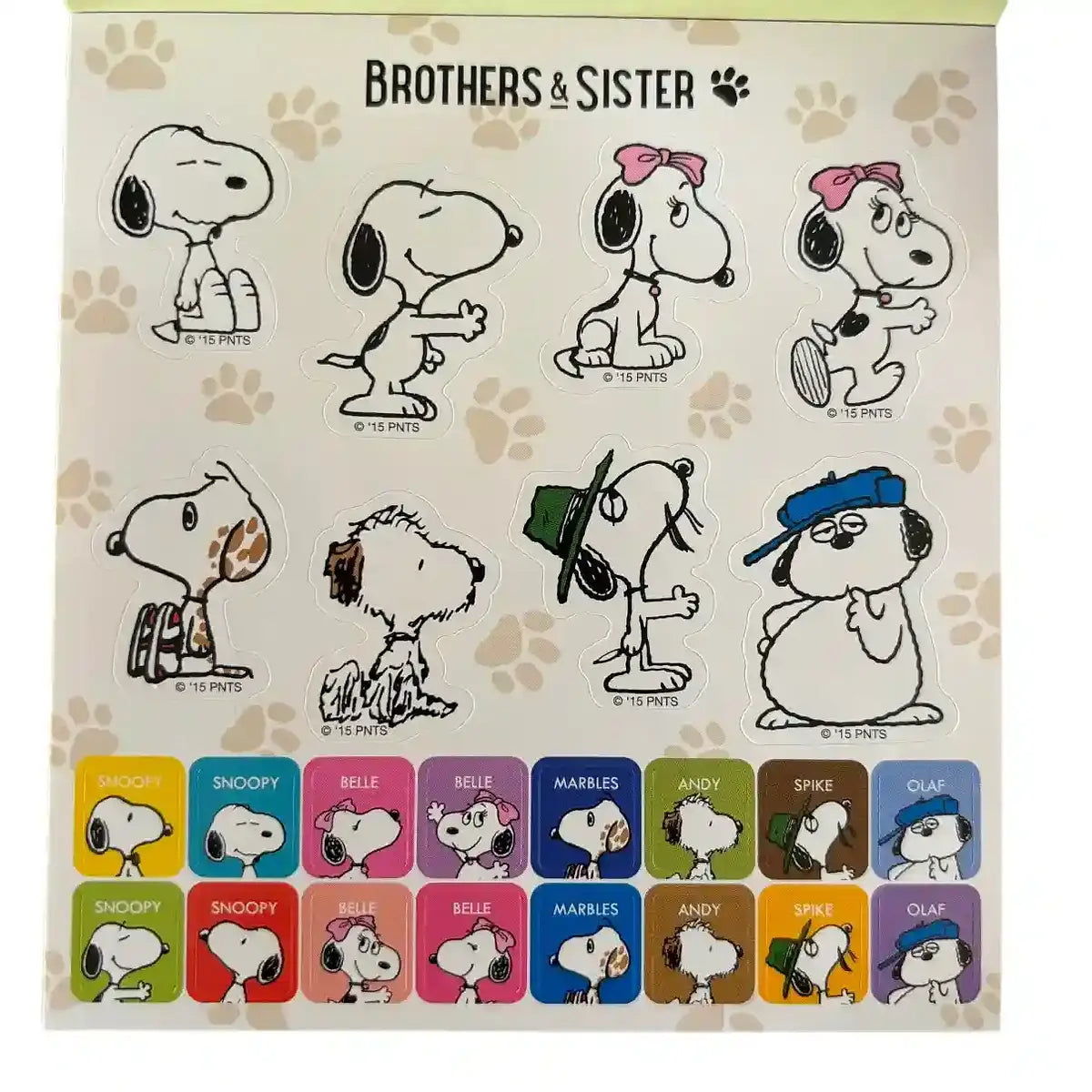 librito snoopy peanuts sticker edición limitada rosa