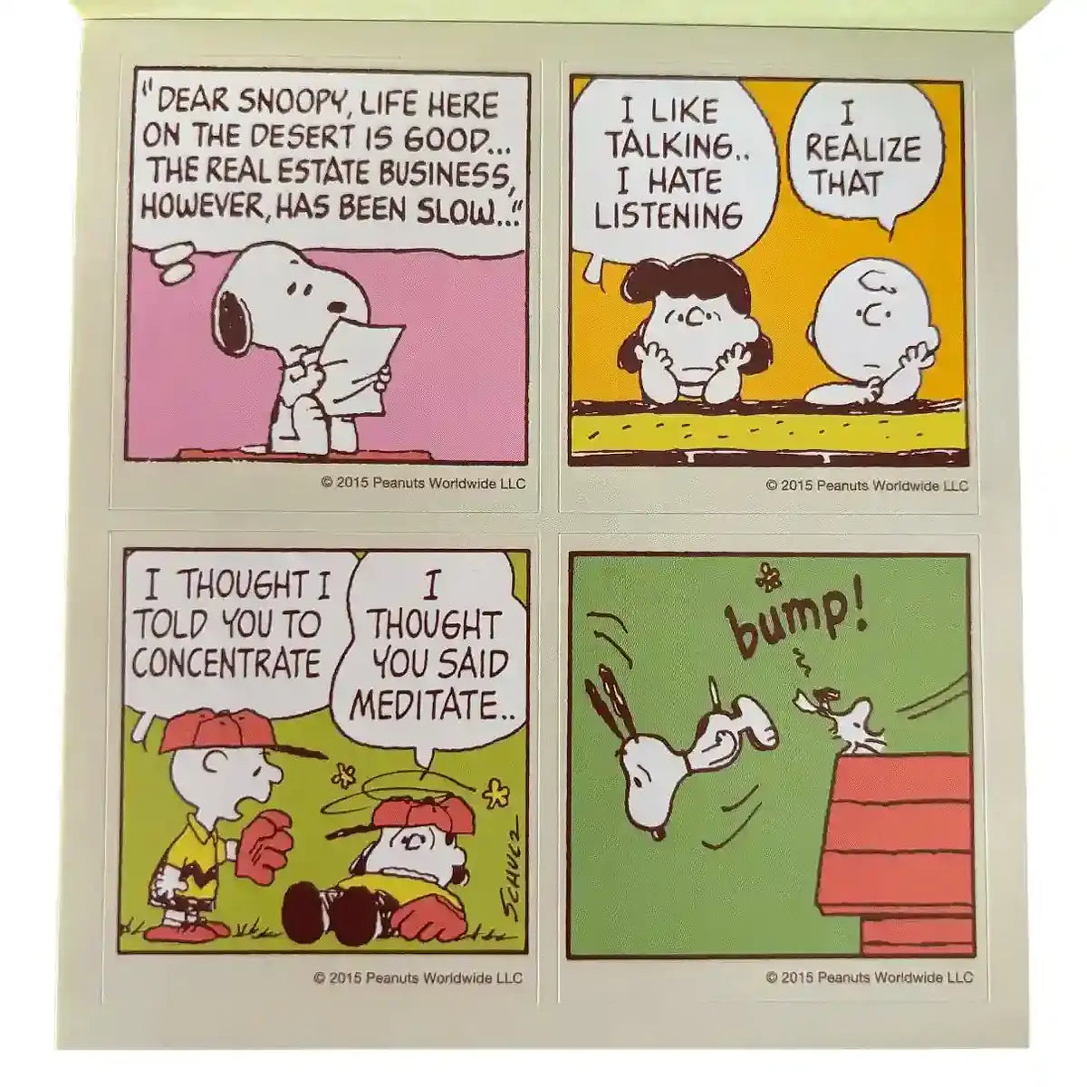 librito snoopy peanuts sticker edición limitada rosa