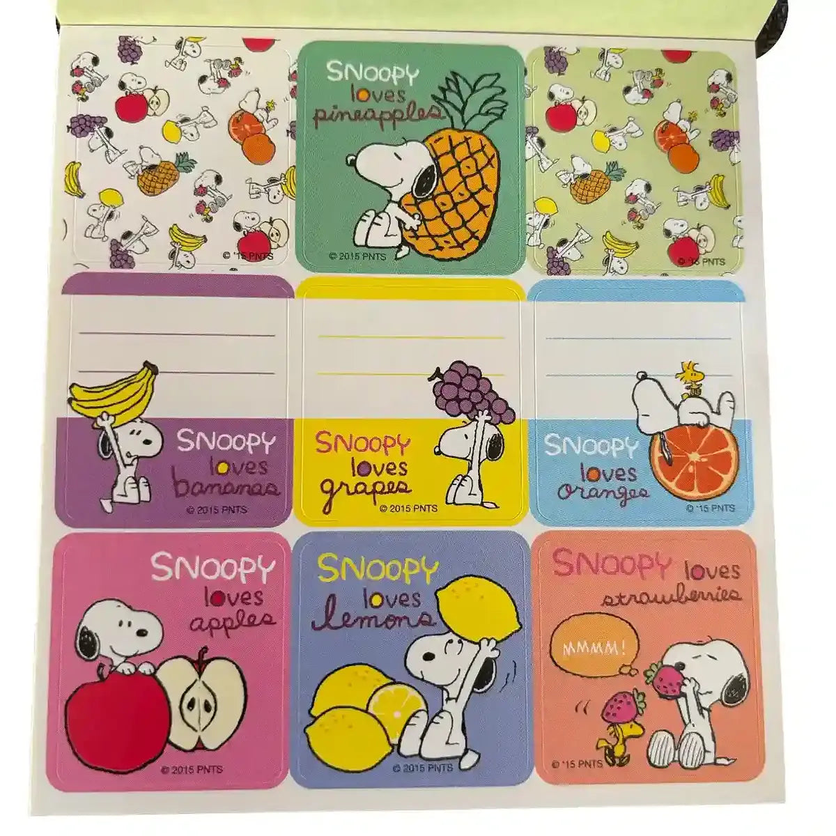 librito snoopy peanuts sticker edición limitada rosa