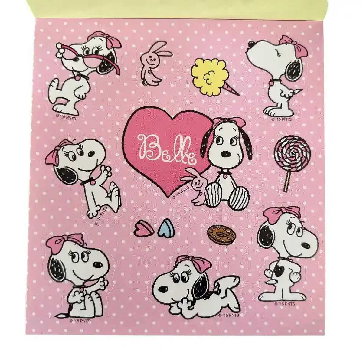 librito snoopy peanuts sticker edición limitada rosa