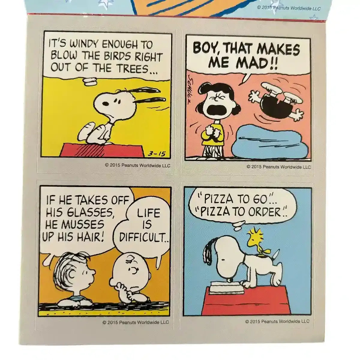 librito snoopy peanuts sticker edición limitada rosa