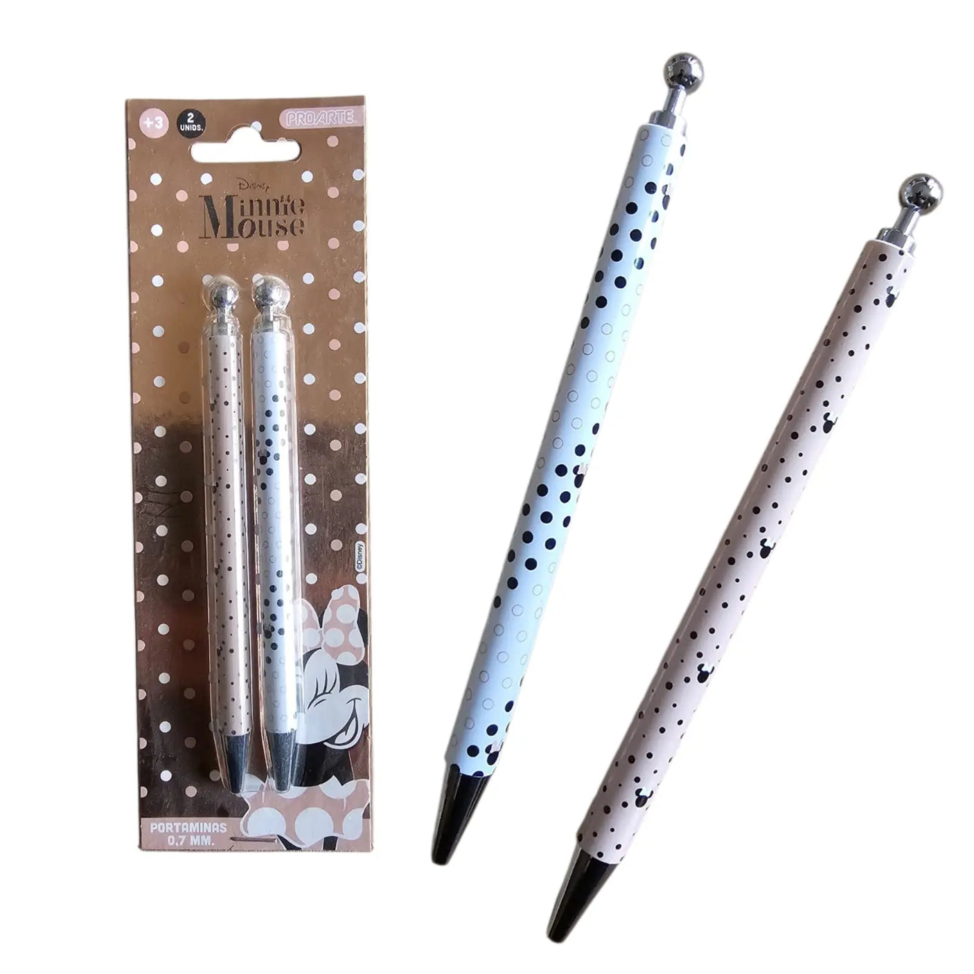 set 2 portaminas minnie mouse 0.7 mm