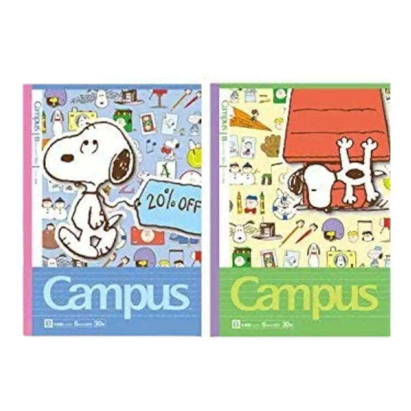 pack 5 cuadernos campus snoopy pastel life 6mm B Line