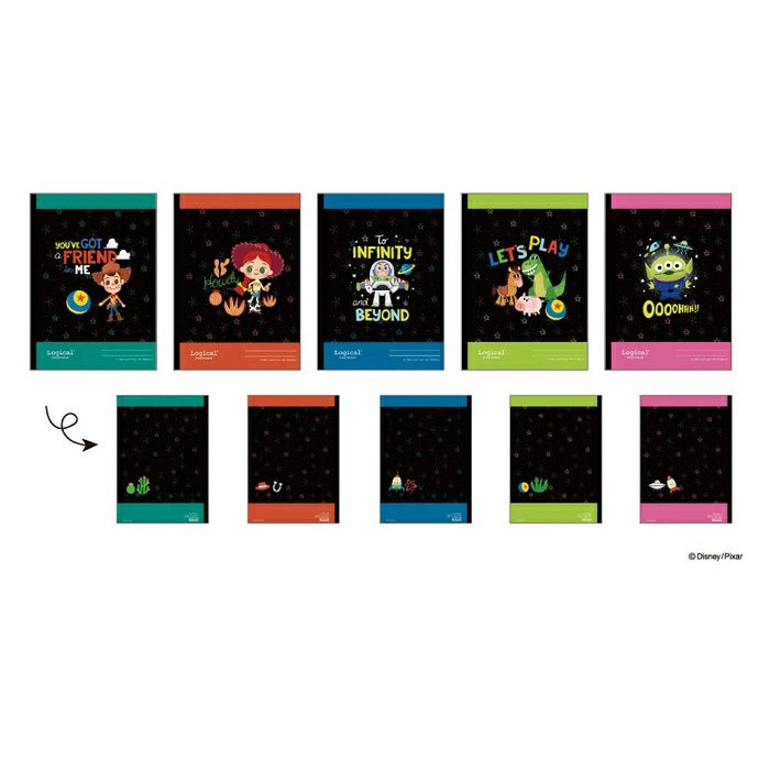 pack 5 cuadernos logical air toy story black edition 7mm A Line