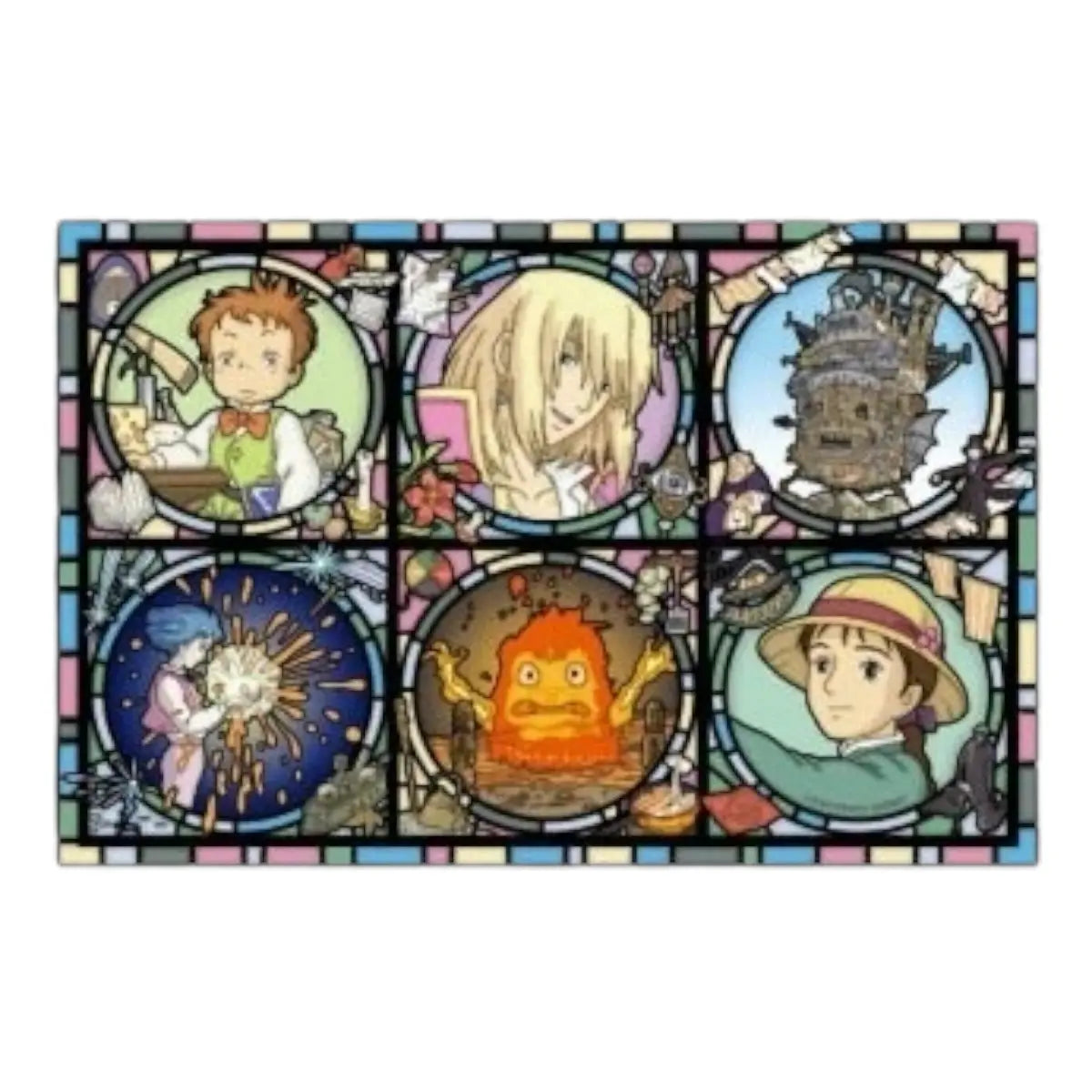 puzzle 208 piezas castillo ambulante calcifer estilo cristal