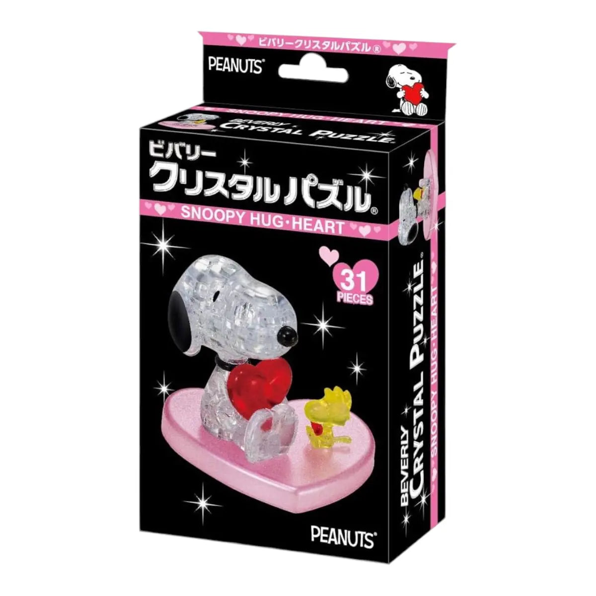 puzzle 3d crystal snoopy peanuts corazón