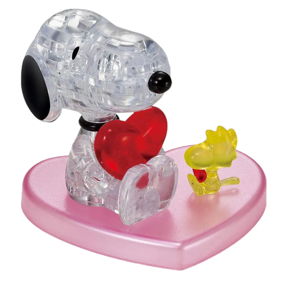 puzzle 3d crystal snoopy peanuts corazón