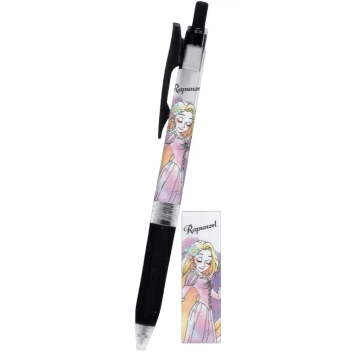 lápiz gel 0.5 mm sarasa clip rapunzel disney negro