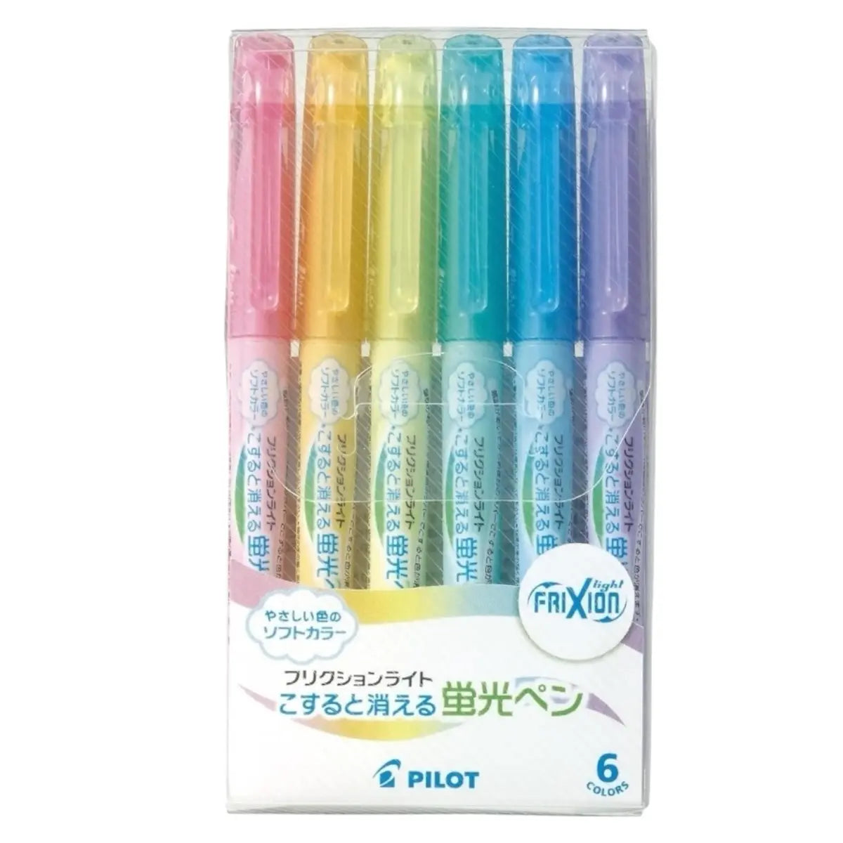 set 6 destacadores pilot frixion borrable