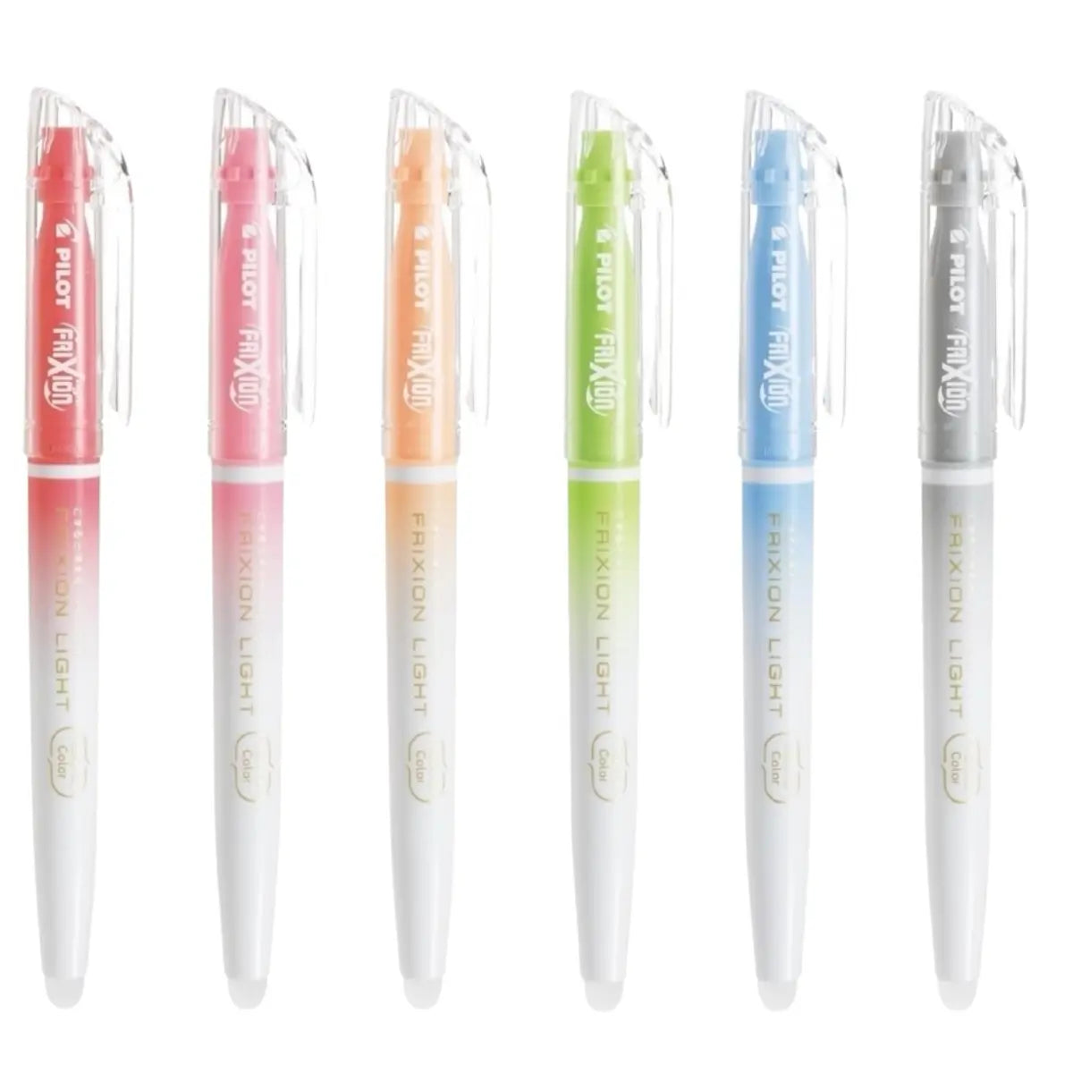 set 6 destacadores pilot frixion borrable