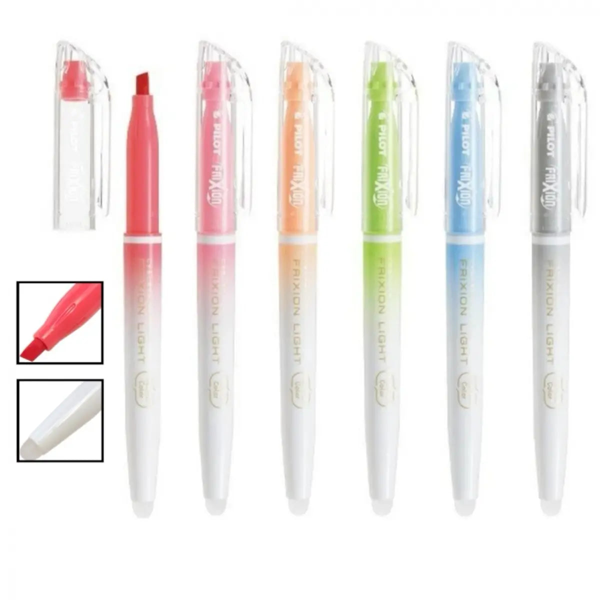 set 6 destacadores pilot frixion borrable