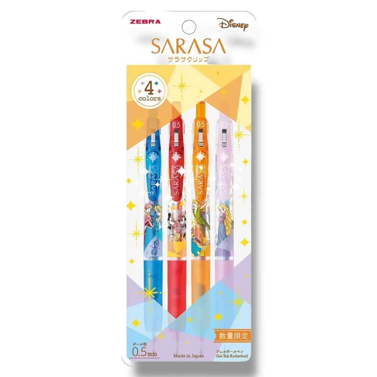 set 5 lápices gel sarasa clip disney