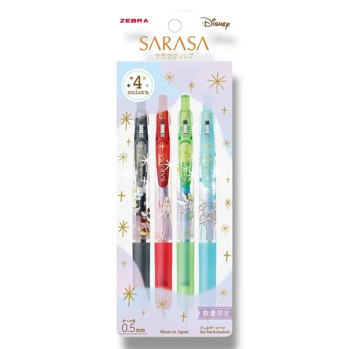 set 5 lápices gel sarasa clip disney