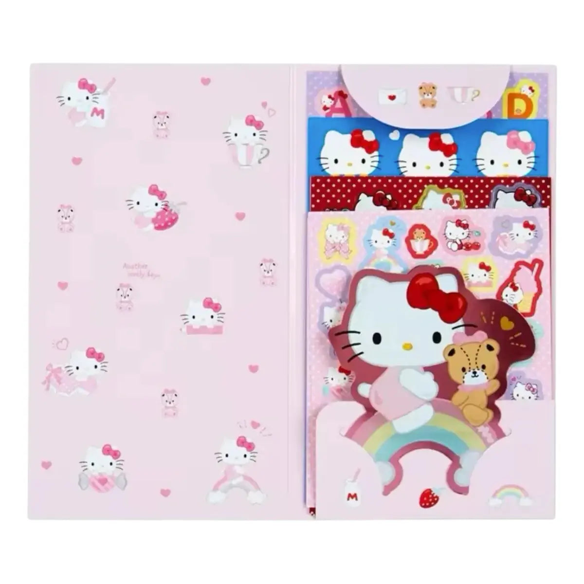 set 8 láminas stickers hello kitty sanrio