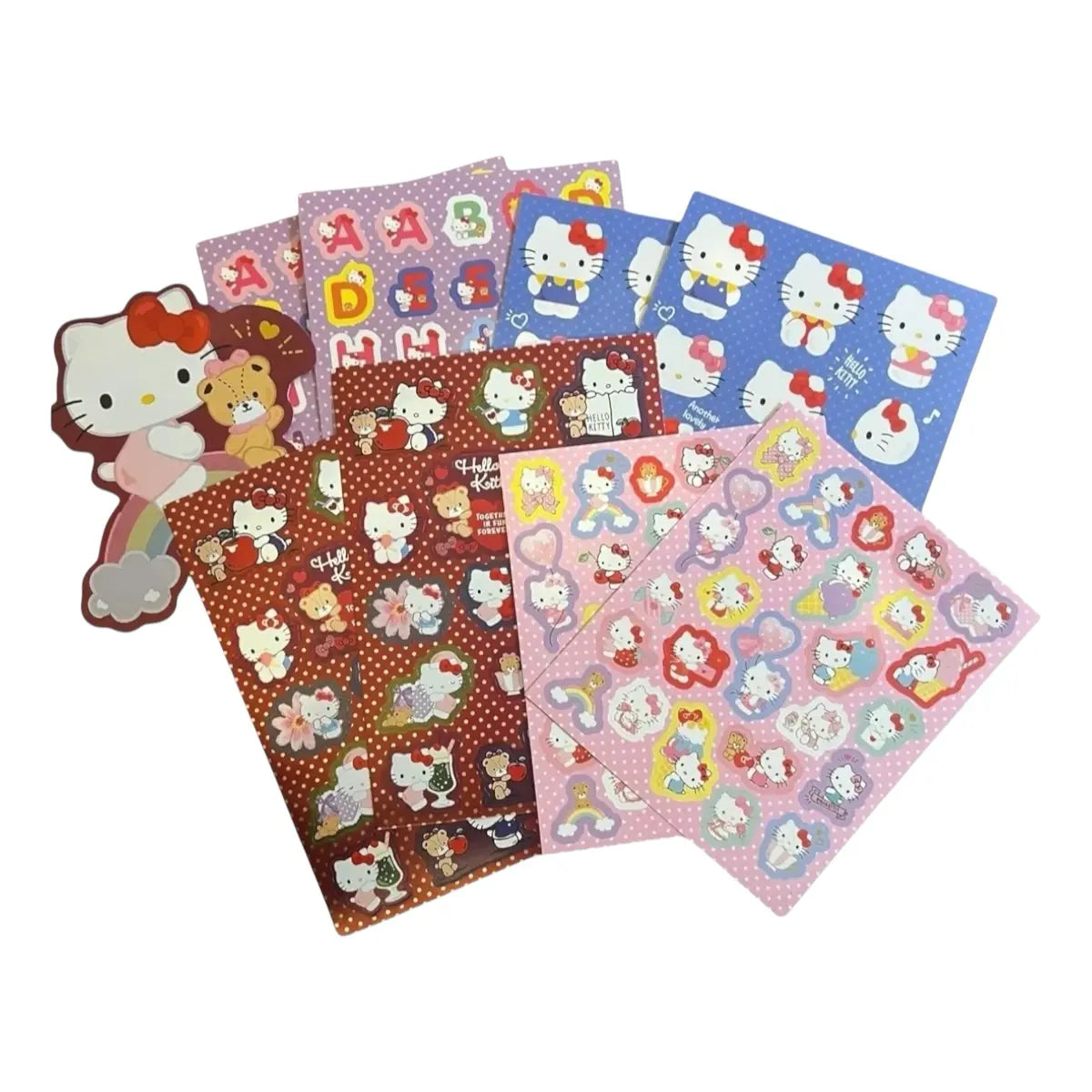 set 8 láminas stickers hello kitty sanrio
