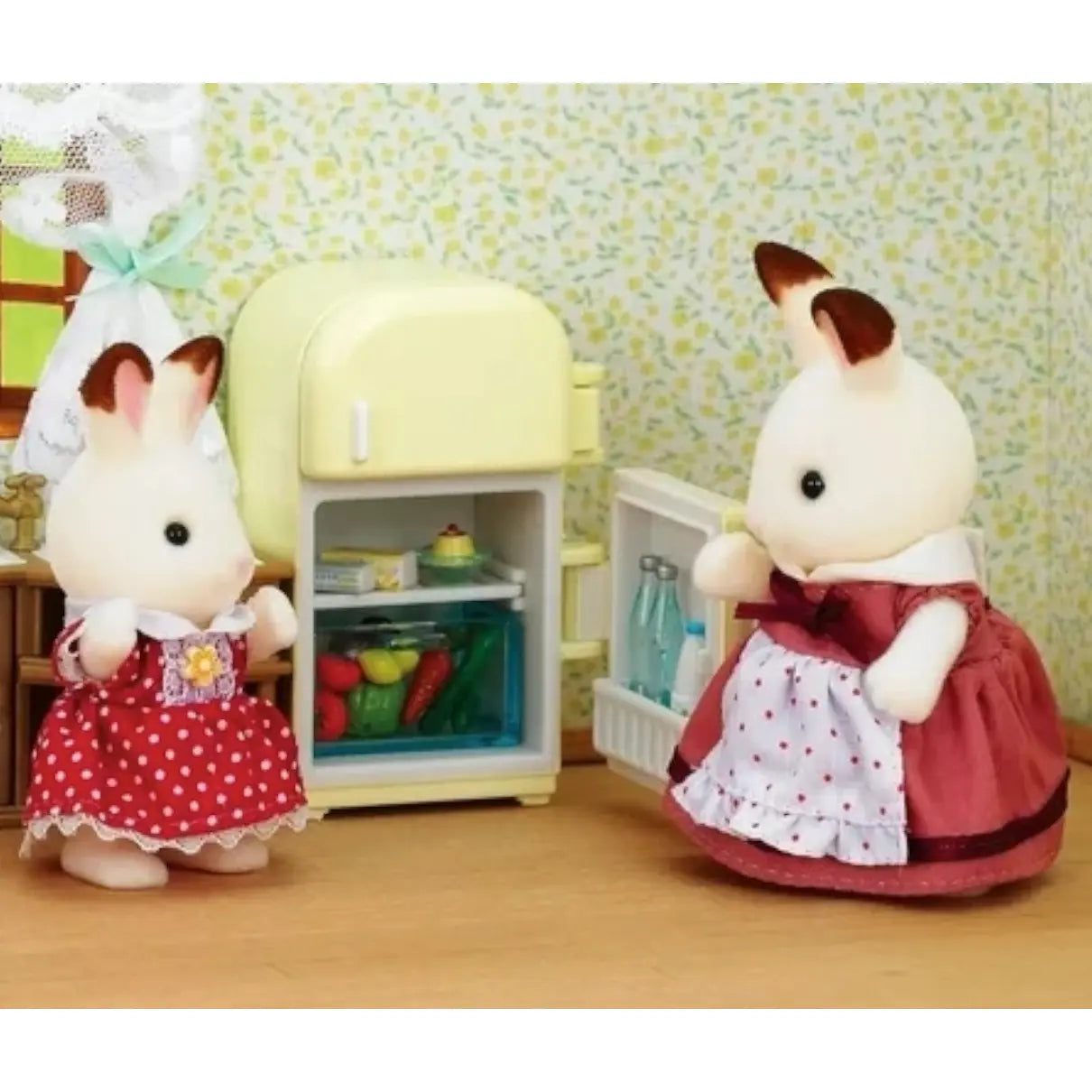 sylvanian families set mamá coneja refrigerador
