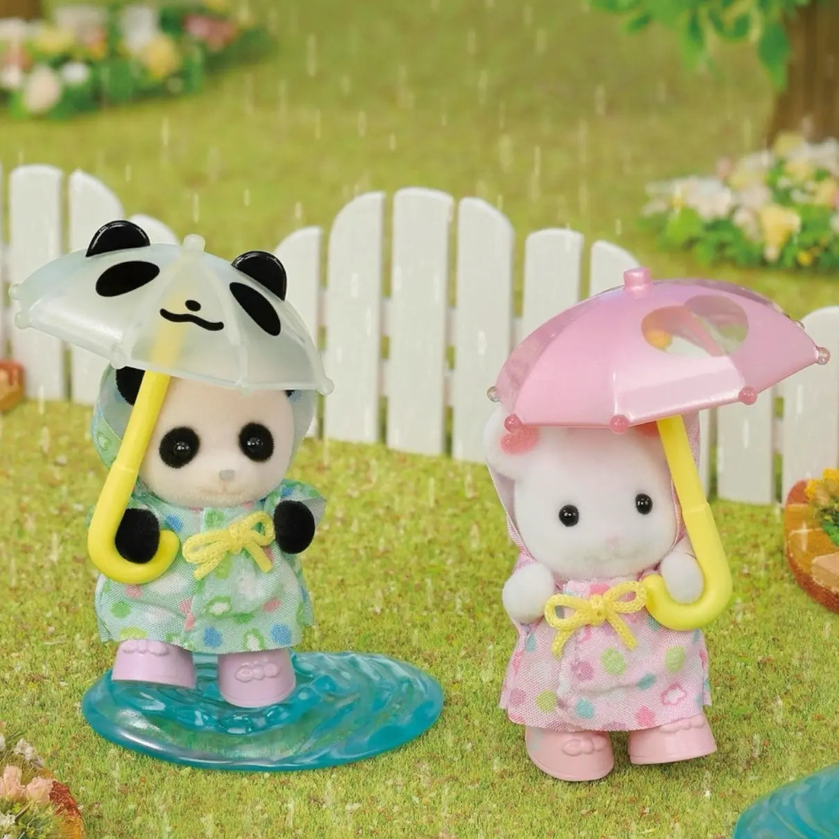 set sylvaniana families bebés días lluviosos