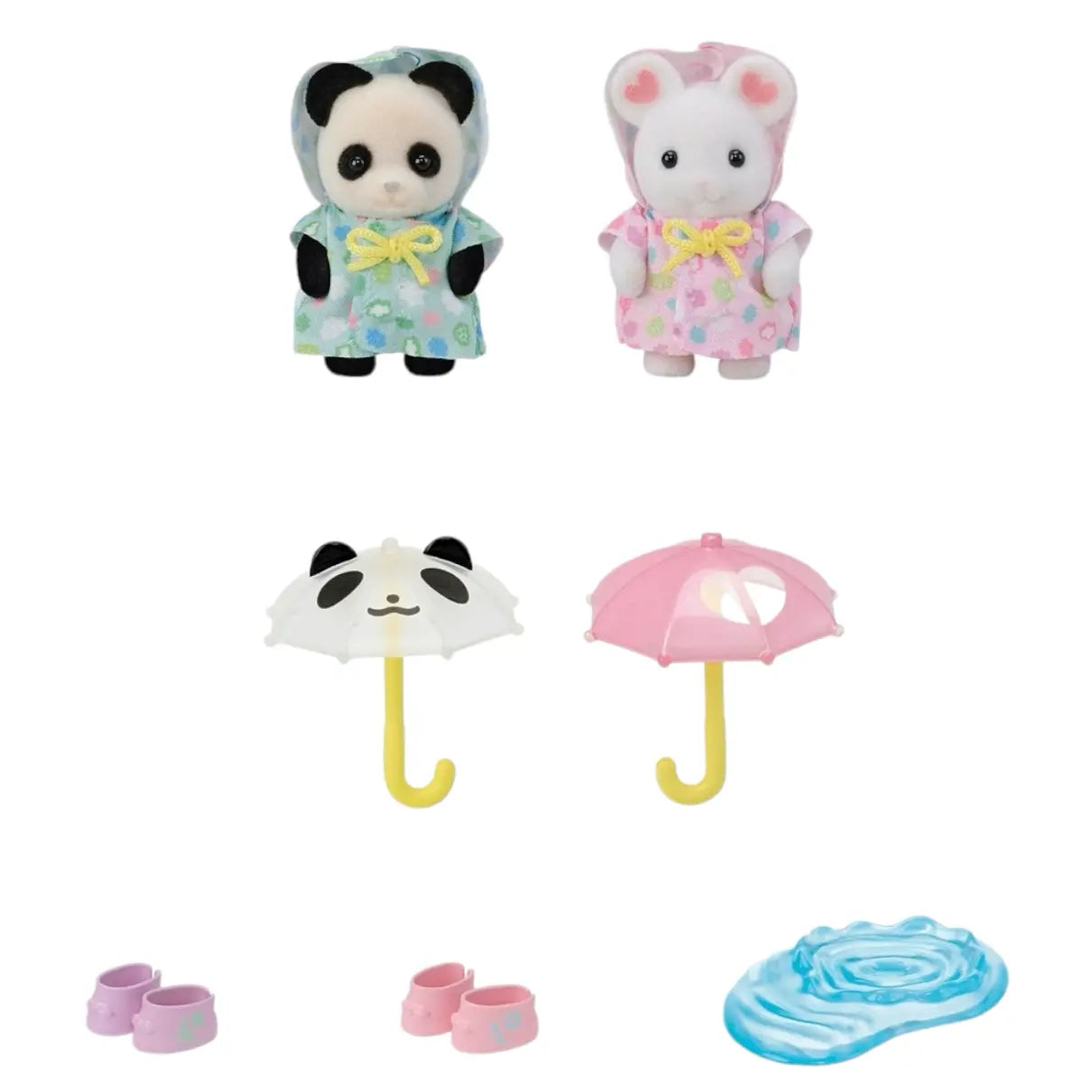 set sylvaniana families bebés días lluviosos