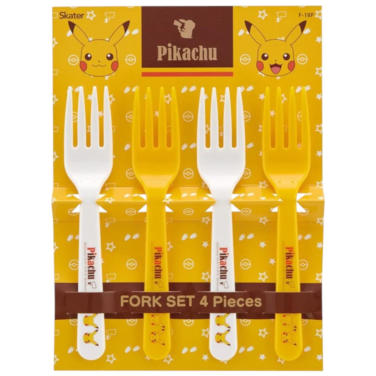 set de 4 servicios cuchara tenedor pokémon pikachu