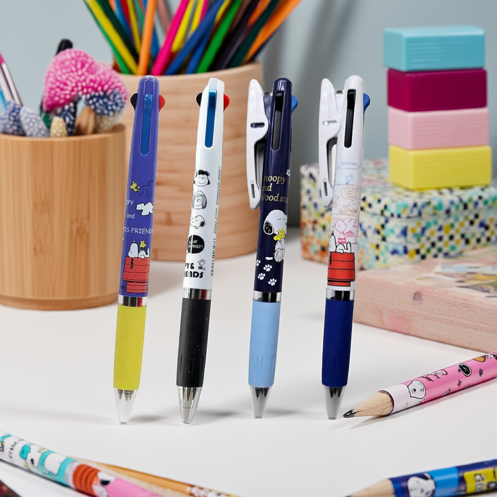 lápiz pasta triple 0.5 mm uni jetstream snoopy colección I