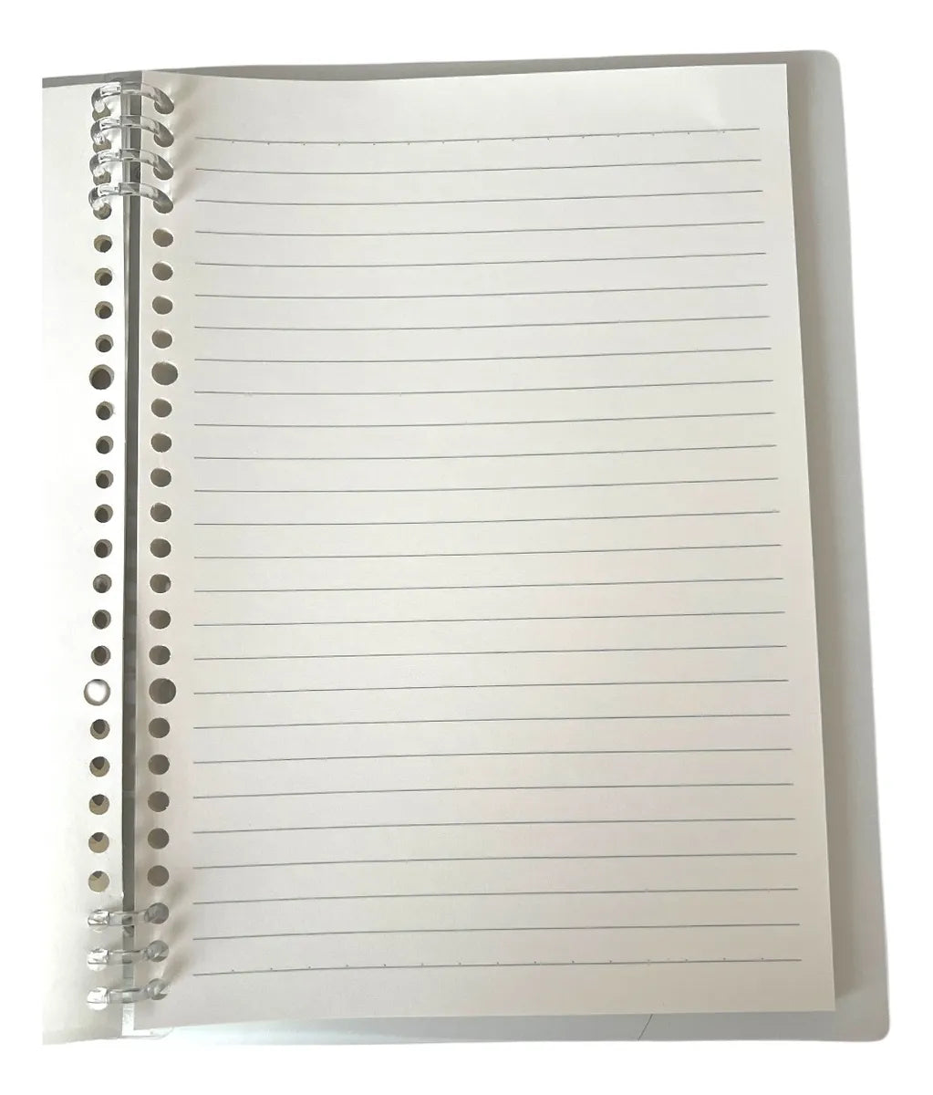 cuaderno archivador B5 con sistema refill (26 anillos) - recargable