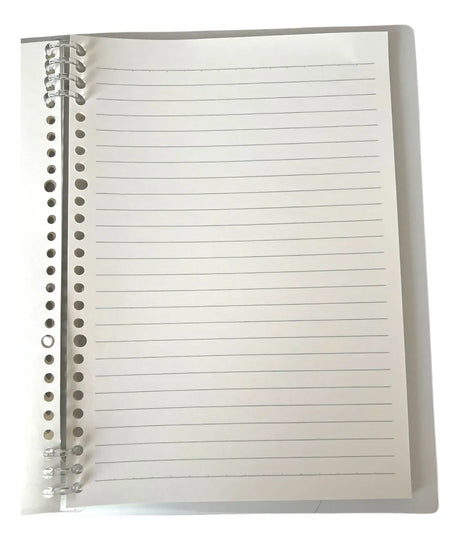 cuaderno archivador B5 con sistema refill (26 anillos) - recargable