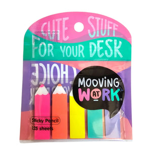 notas adhesivas delgadas sticky pencil -25 Hojas x 5 Colores