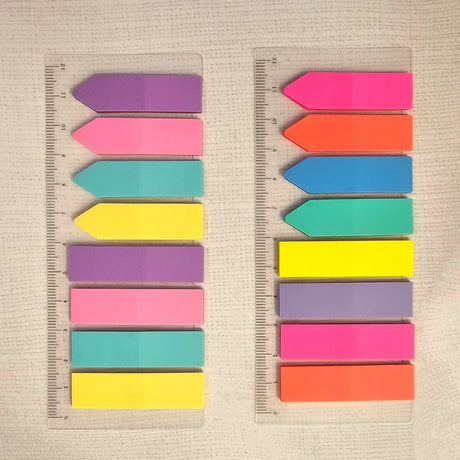 set de banderitas rígidas 5 colores - 200 hojas