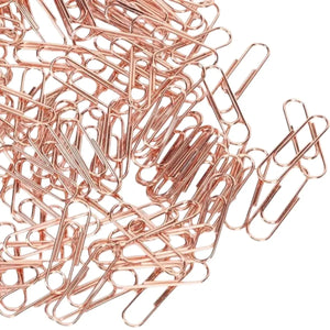 clips metálicos rose gold - 33 mm (100 unidades)