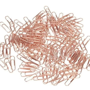 clips metálicos rose gold - 33 mm (100 unidades)